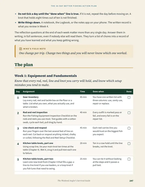 The 30-day plan (Main manual, page 247)